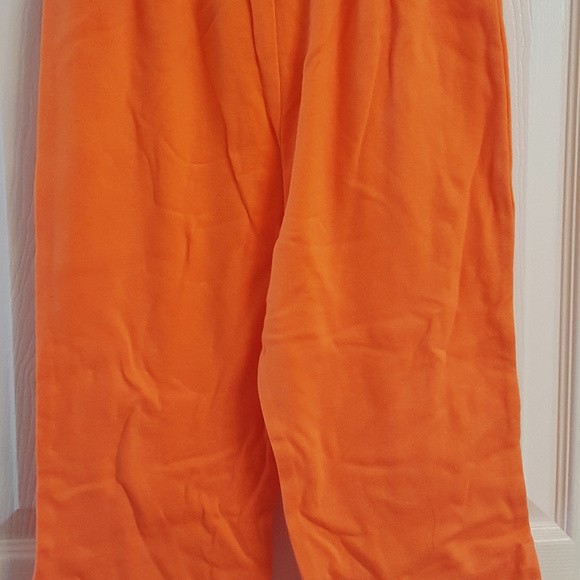 Girls Drawstring Capri SWEATPANTS NWT Orange Designer KIds Wwear Young Colors - Picture 2 of 2